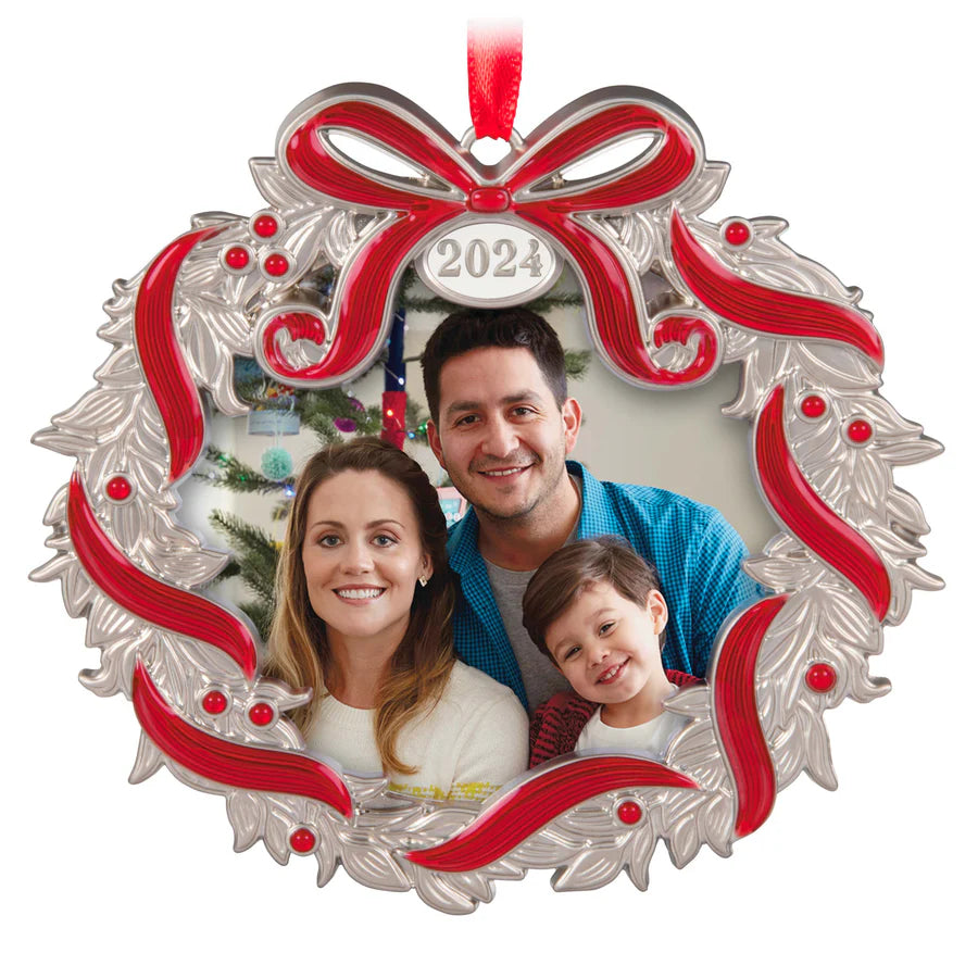 Hallmark 2024 Keepsake — Our Family Christmas 2024 Metal Photo Frame Ornament