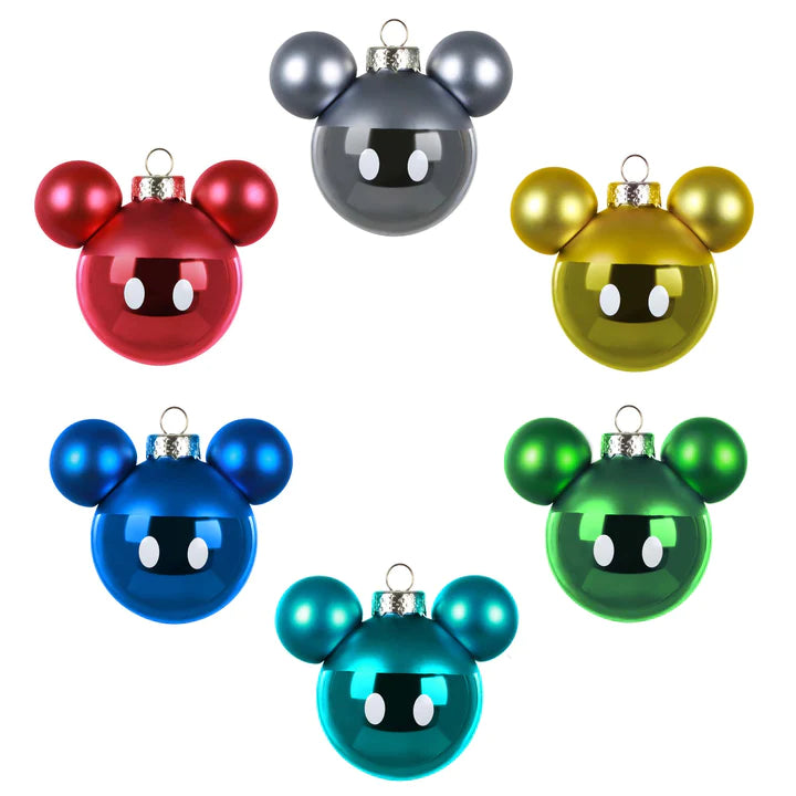 Hallmark Keepsake Christmas OrnamentDisney Mickey Mouse, Set of 6 (Glass) - Hallmark Keepsake Christmas Ornament