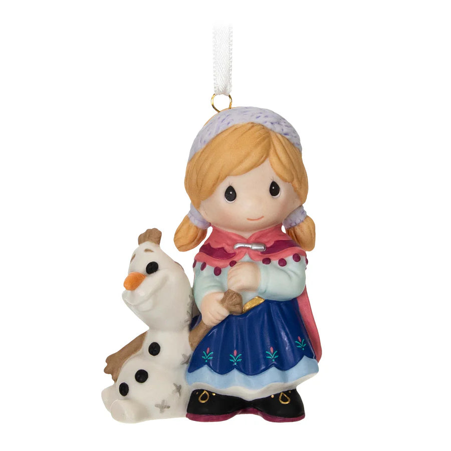 Hallmark 2024 Keepsake — Disney Precious Moments Frozen Anna and Olaf Porcelain Ornament