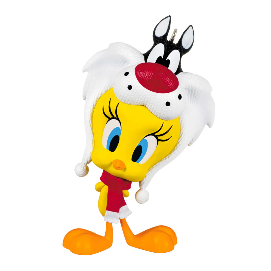 (Wishlist) Hallmark 2024 Keepsake — Looney Tunes™ Tweety™ Puddy Tat Hat Ornament