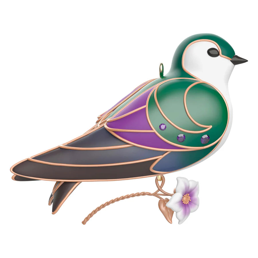 (Wishlist) Hallmark 2024 Keepsake — The Beauty of Birds Violet-Green Swallow Ornament