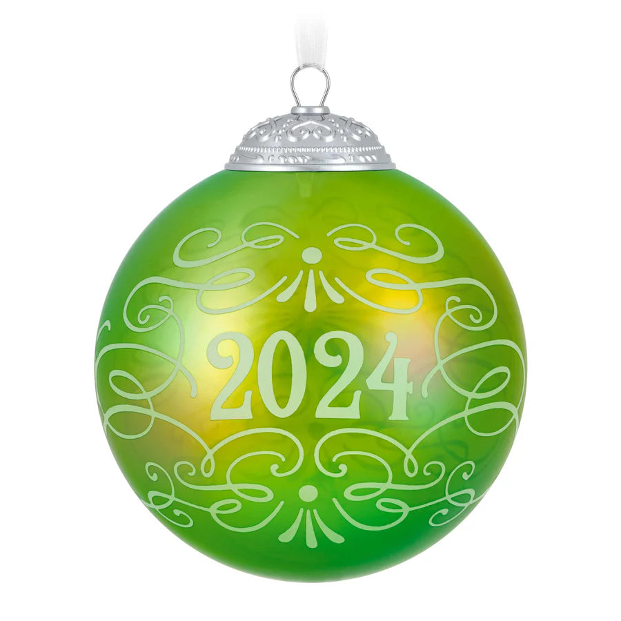 (Wishlist) Hallmark 2024 Keepsake — Christmas Commemorative 2024 Glass Ball Ornament