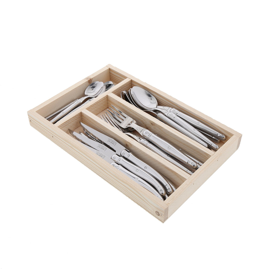 Jean Dubost Laguiole Simplicite Stainless Steel - 24pc Cutlery Set 1.2mm