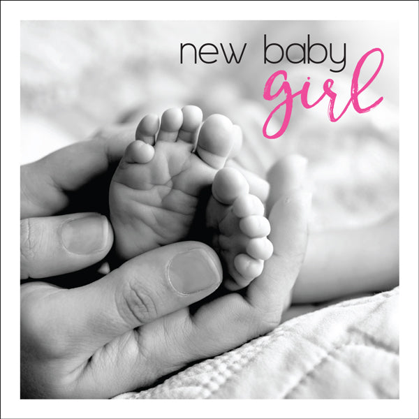 Baby girl mini greeting card