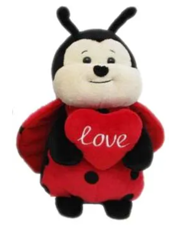 LADY BUG WITH HEART 19CM