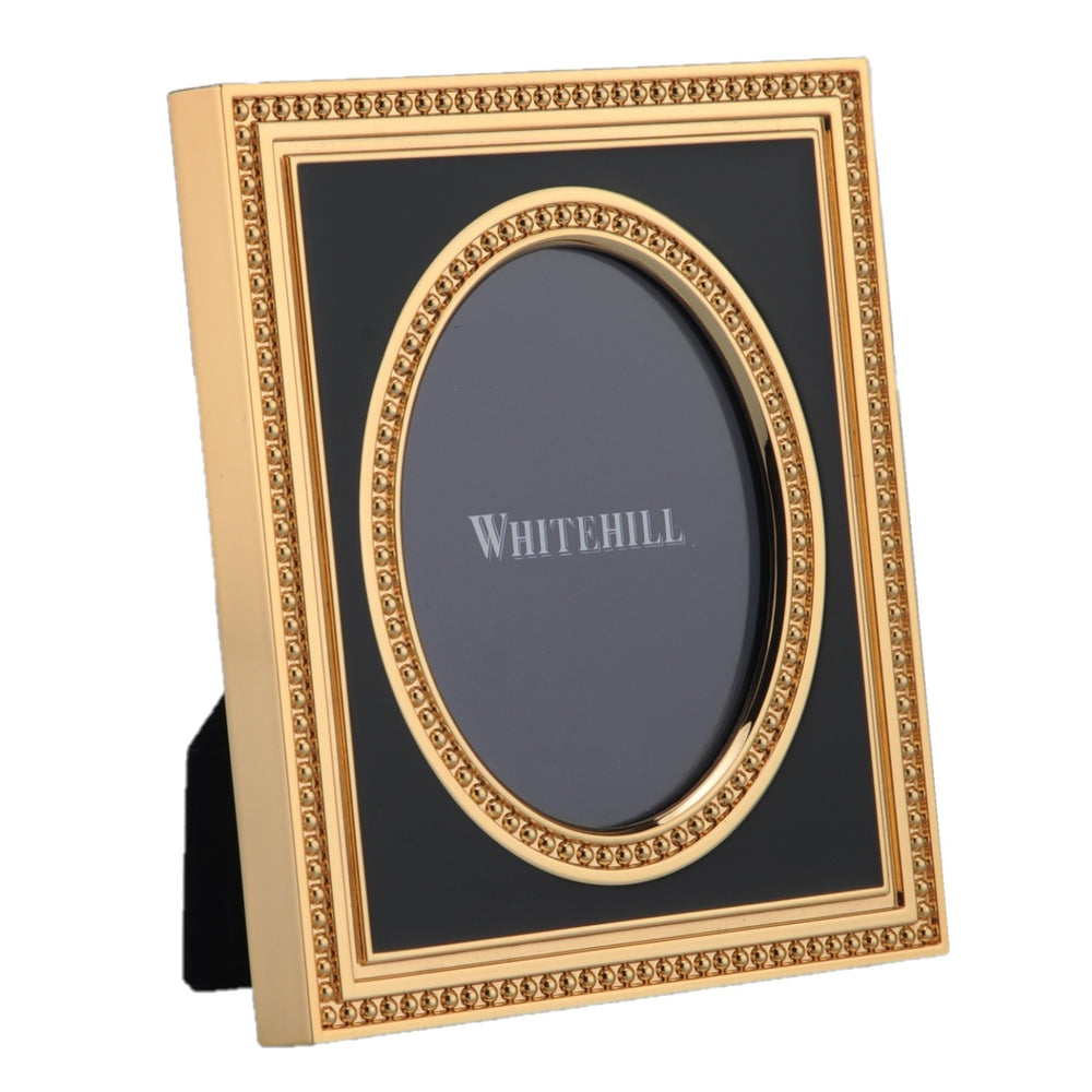 WHITEHILL FRAMES - EMPIRE BLACK & GOLD OVAL FRAME 7CM x 5.5CM