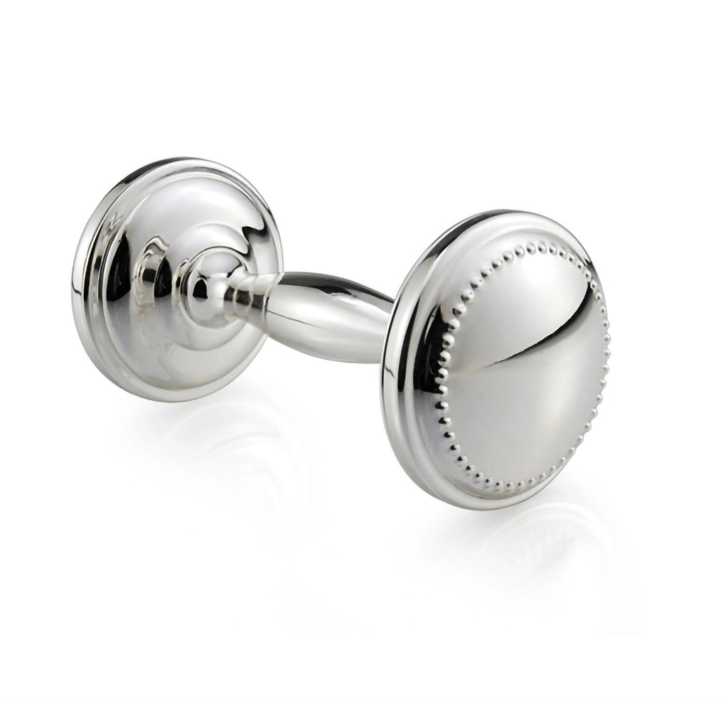 Whitehill Baby - Silver Plated Bead Dumbell Rattle