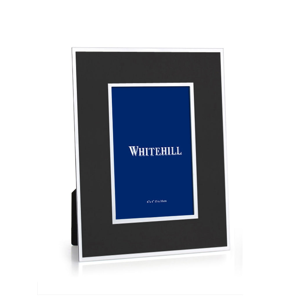 Whitehill Frames - Faux Silver Edge Matte Black Finish Frame, 10cm x 15cm