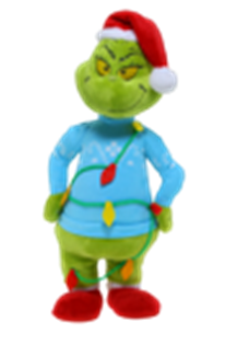 (Pre Order) Small Side Stepper-Grinch in Blue Sweater Tangled in Lights-Dr. Seuss