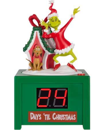 (Pre Order) Animated Tabletop Countdown to Christmas-Grinch-Dr. Seuss