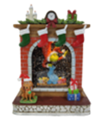 (Pre Order) GRINCH LED Water-Spinning Fireplace Scene