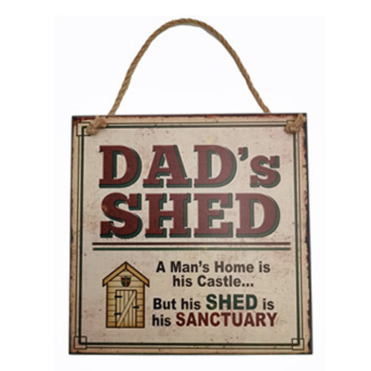 Dad's Shed Hanging Door Sign