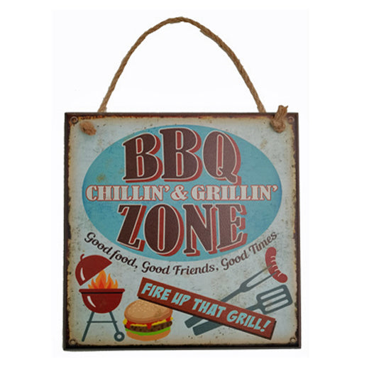 BBQ Zone Hanging Sign