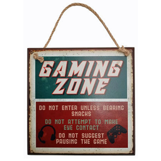 Gaming Zone Hanging Sign