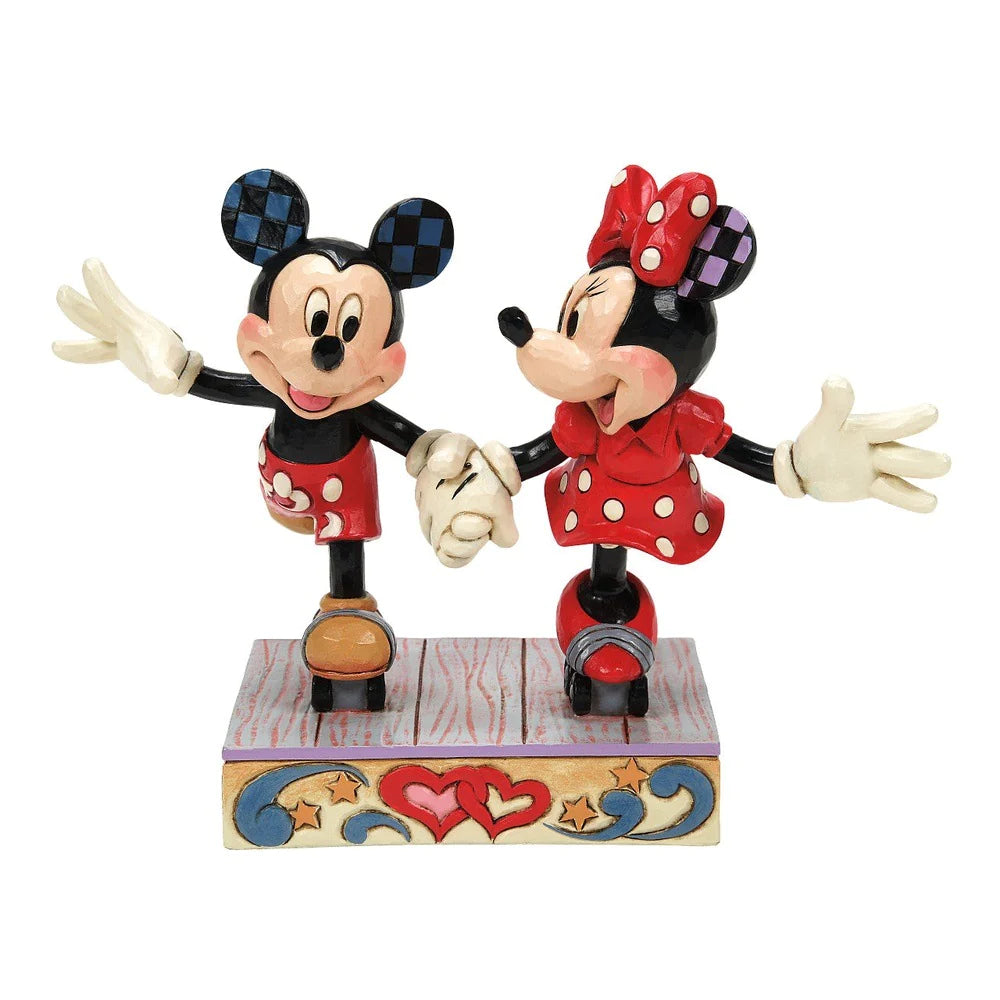 Jim Shore Disney Traditions: Mickey & Minnie Roller Skating Figurine