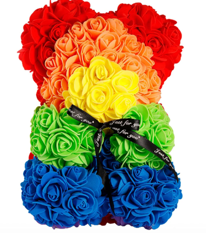 Rainbow Rose Bear