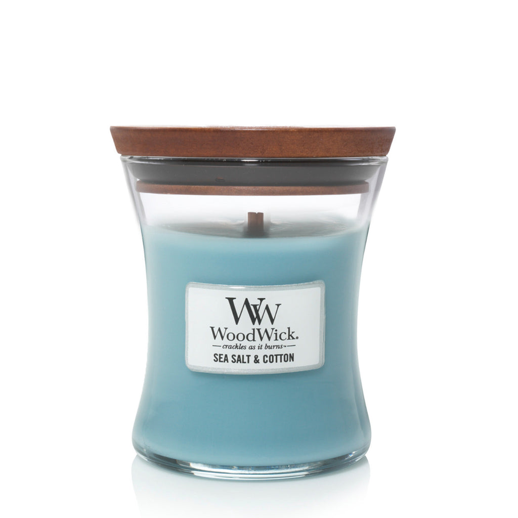 WoodWick Candle- Sea Salt & Cotton Medium
