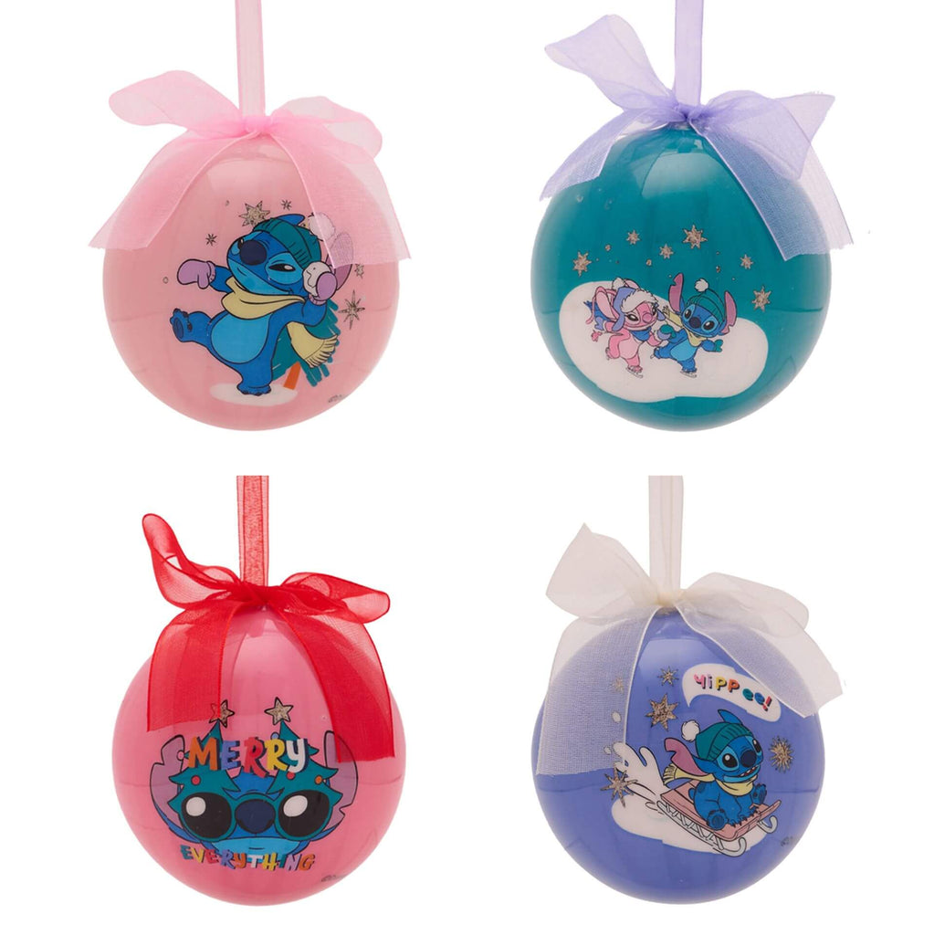 (Pre Order) Disney Stitch Set Of 4 Baubles