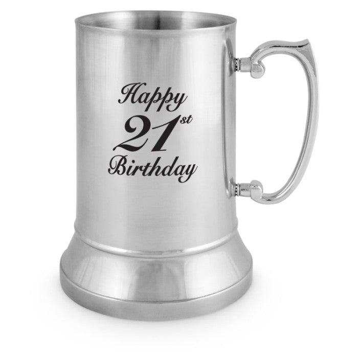 18oz 21st Birthday Beer Mug