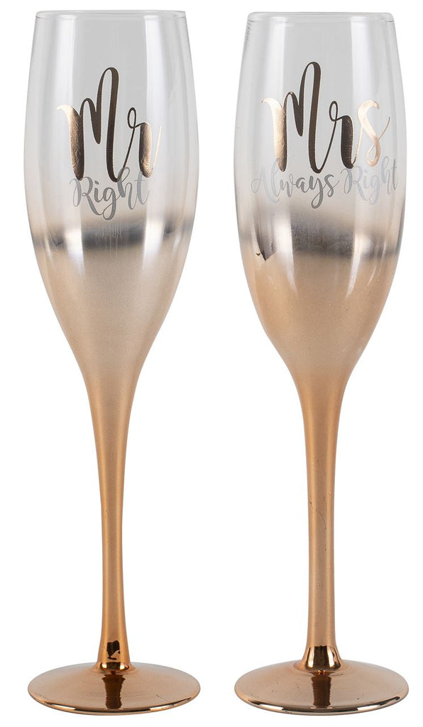 Mr Right & Mrs Always Right Champagne Set