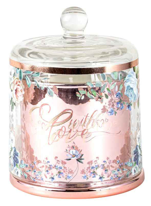 Midnight Rose Candle With Cloche