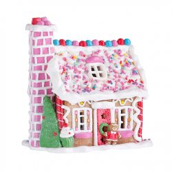 Gingerbread & Candy House w Light 8.25 inch RAZ Christmas