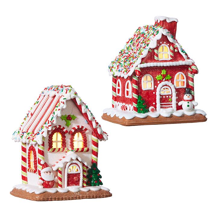 7.25" GINGERBREAD LIGHTED HOUSE