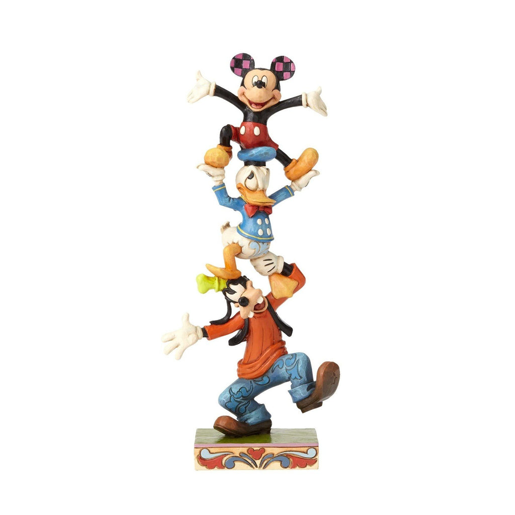Jim Shore Disney Traditions - Donald, Goofy & Mickey Teerering Tower Figurine