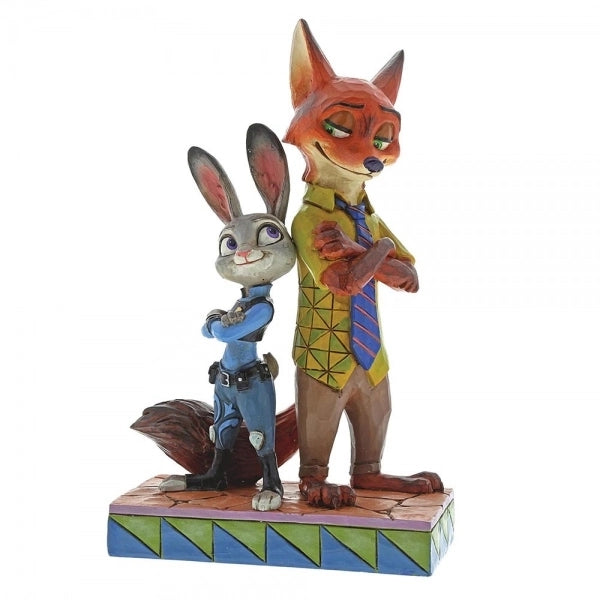 JIM SHORE DISNEY TRADITIONS - ZOOTOPIA JUDY & NICK PARTNERS IN CRIME-FIGHTING FIGURINE