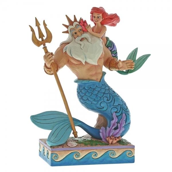 Jim Shore Disney Traditions - Ariel & Trition Daddy's Little Princess Figurine