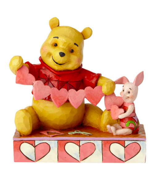 Jim Shore Disney Traditions Pooh and Piglet Handmade Valentines