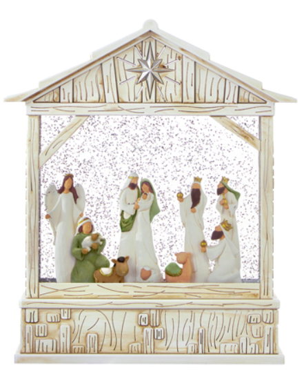 10" Nativity Musical Lighted Water Creche