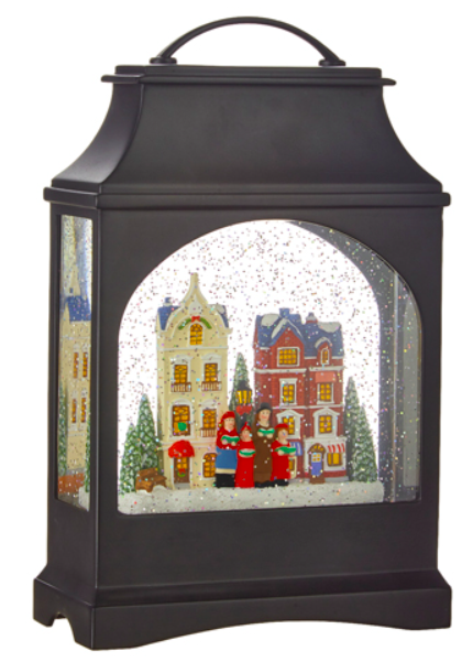 11" Town Home Musical Lighted Water Lantern