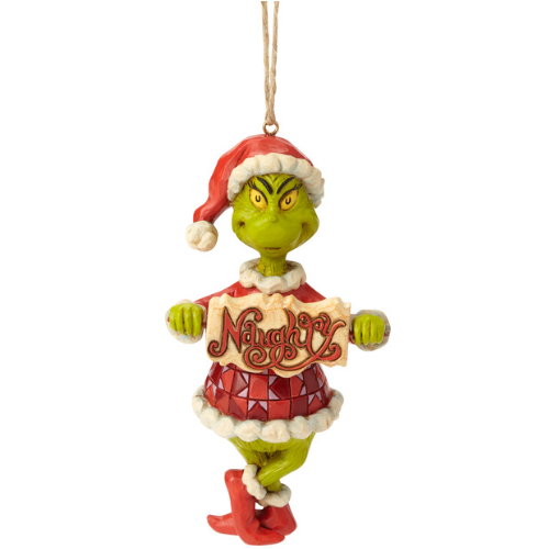 (Pre Order) Grinch by Jim Shore - 12cm/4.7" Grinch Naughty/Nice Ornament HO