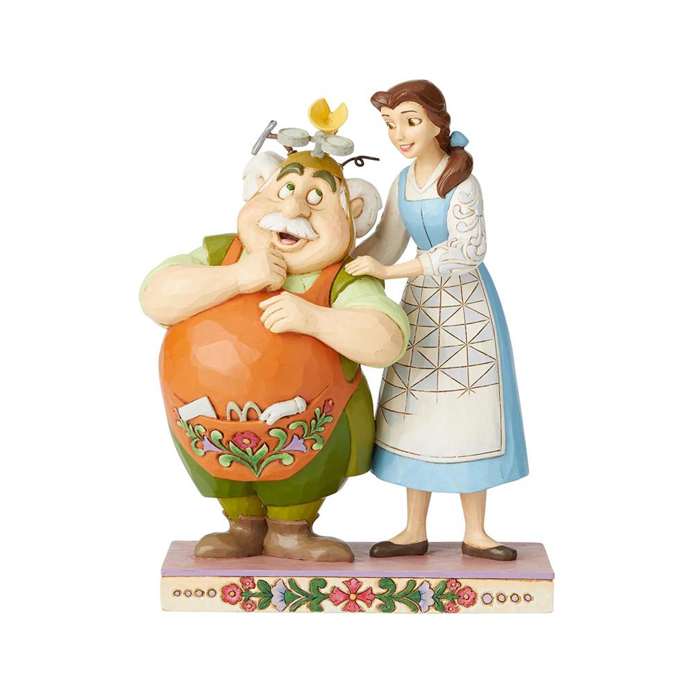 Jim Shore Disney Traditions - Beauty & The Beast - Devoted Daughter -Belle & Maurice Figurine