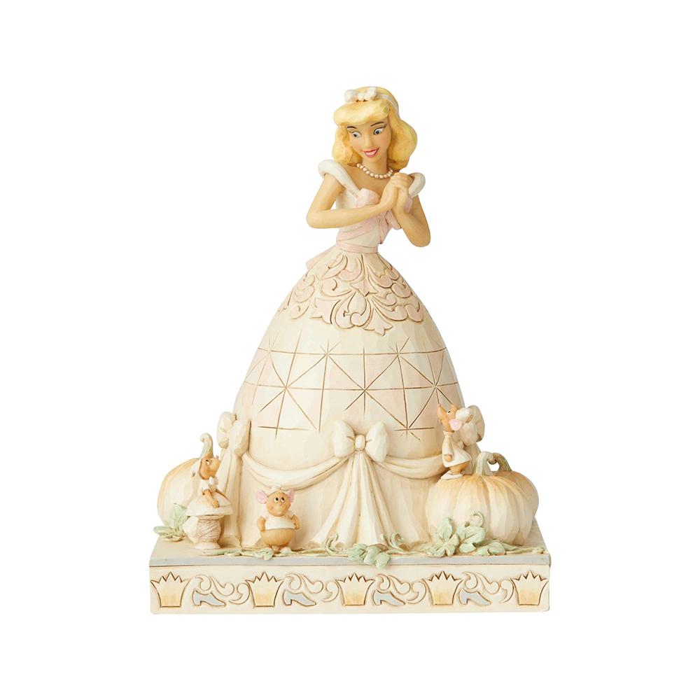 Jim Shore Disney Traditions - Cinderella White Woodland Darling Dreamer Figurine