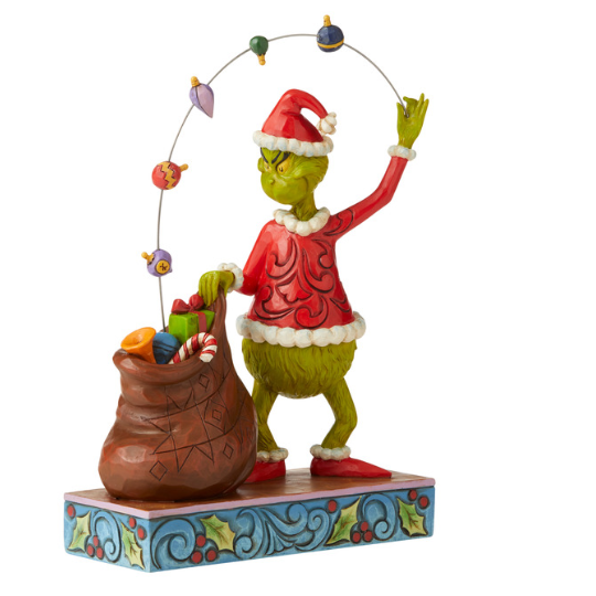 Grinch by Jim Shore - 21.8cm/8.6" Grinch Juggling Gifts Into Bag
