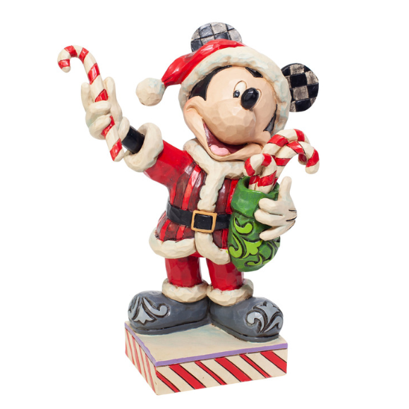 Jim Shore - Disney Traditions - 16cm/6.2" Santa Mickey with Candy Canes