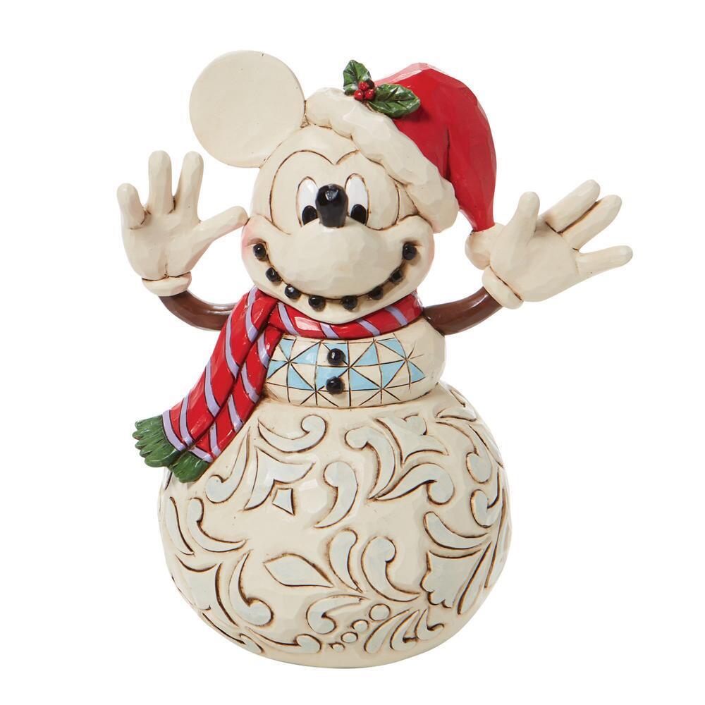 Jim Shore Disney Traditions - Mickey Snowman - Snowy Smiles