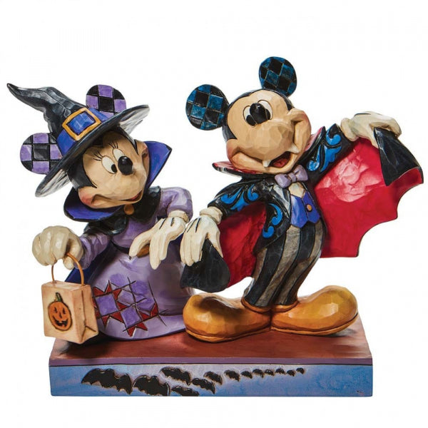 Jim Shore Disney Traditions - Mickey & Minnie - Terrifying Trick-or-Treaters