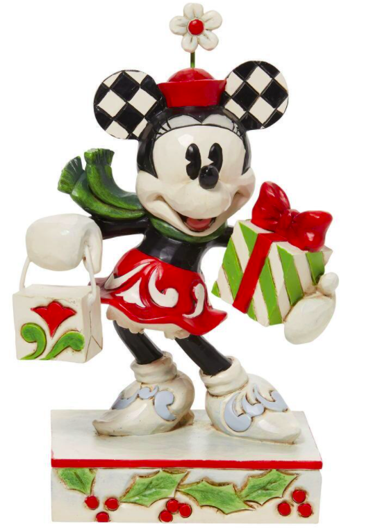 Jim Shore Disney Traditions Minnie With Bag & Gift