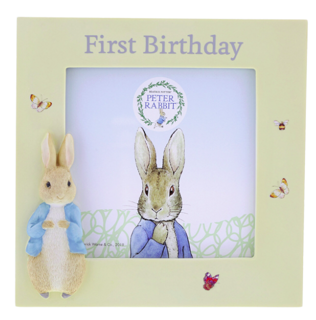 Beatrix Potter Nursery - Peter Rabbit First Birthday Frame