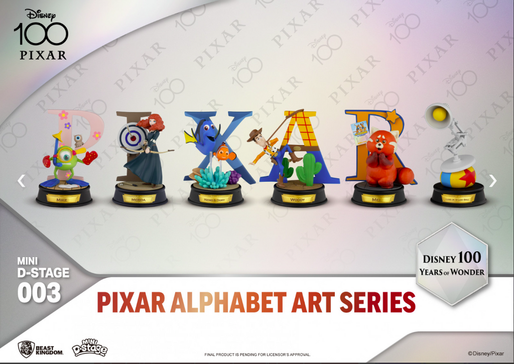 Beast Kingdom Mini D Stage Disney 100 Years of Wonder Pixar Alphabet Art Letter Lamp