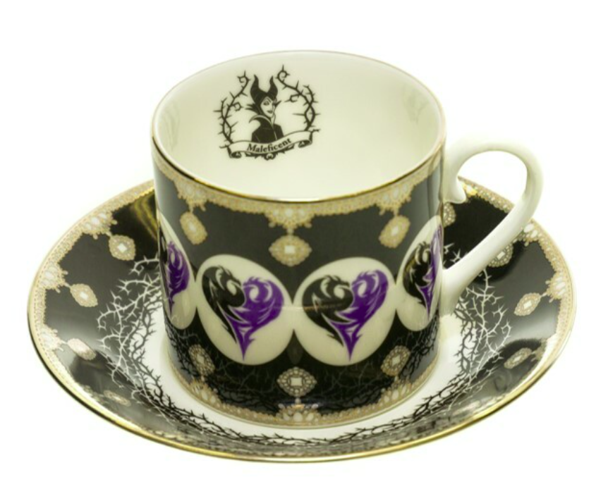 English Ladies Sleeping Beauty - Malificient Cup And Saucer Tea Set