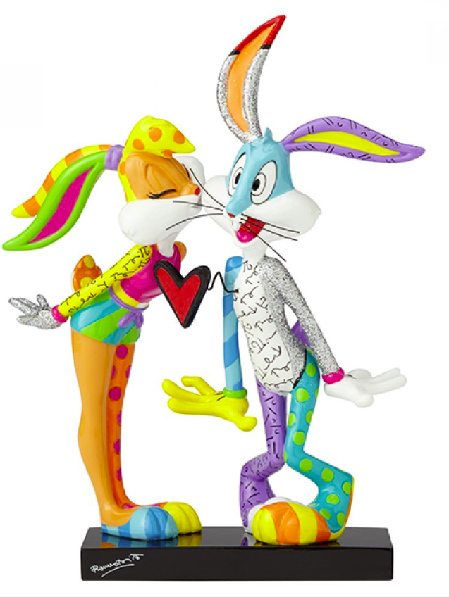 Looney Tunes by Britto Lola Bunny & Bugs Bunny Kissing Figurine