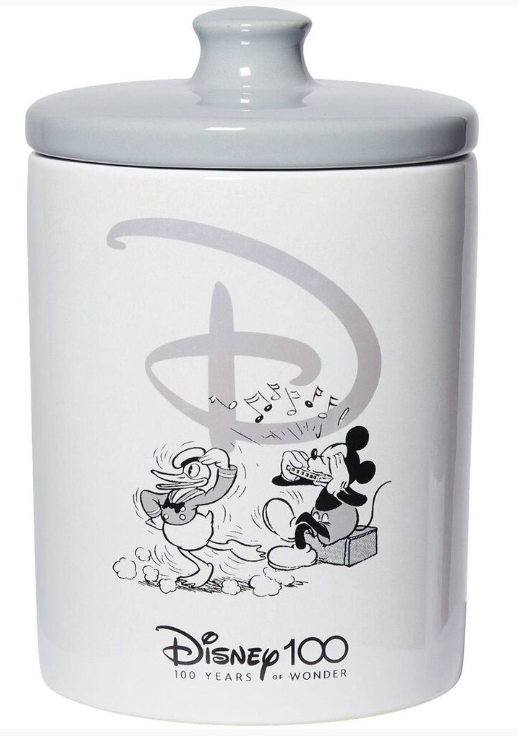 Disney Showcase 100 Years Of Wonder Disney D100 Logo Mickey & Donald Medium Canister