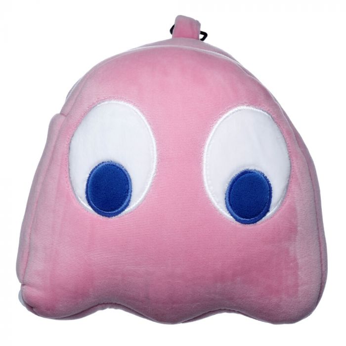 Pac-Man Pink Ghost Travel Pillow & Eye Mask Set