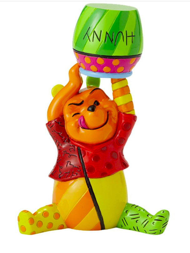 Disney Britto Pooh With Pot Mini Figurine