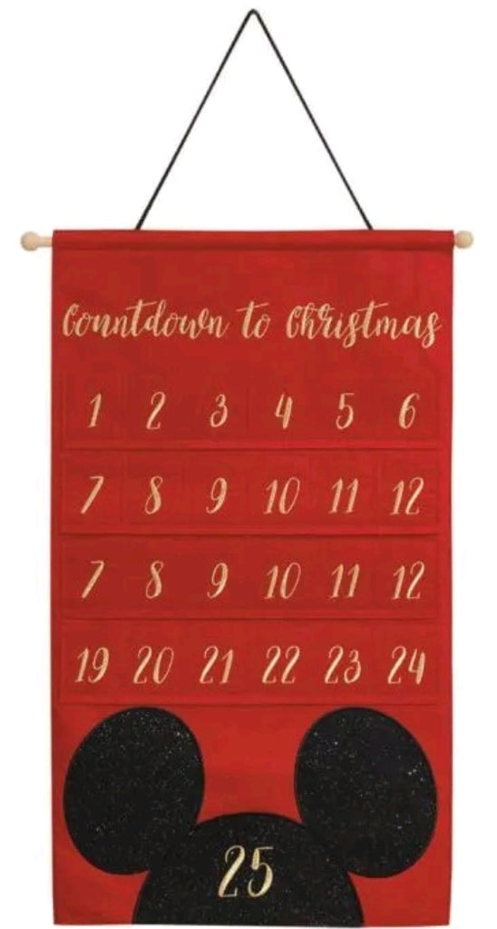 Mickey Mouse Fabric Hanging Advent Calendar
