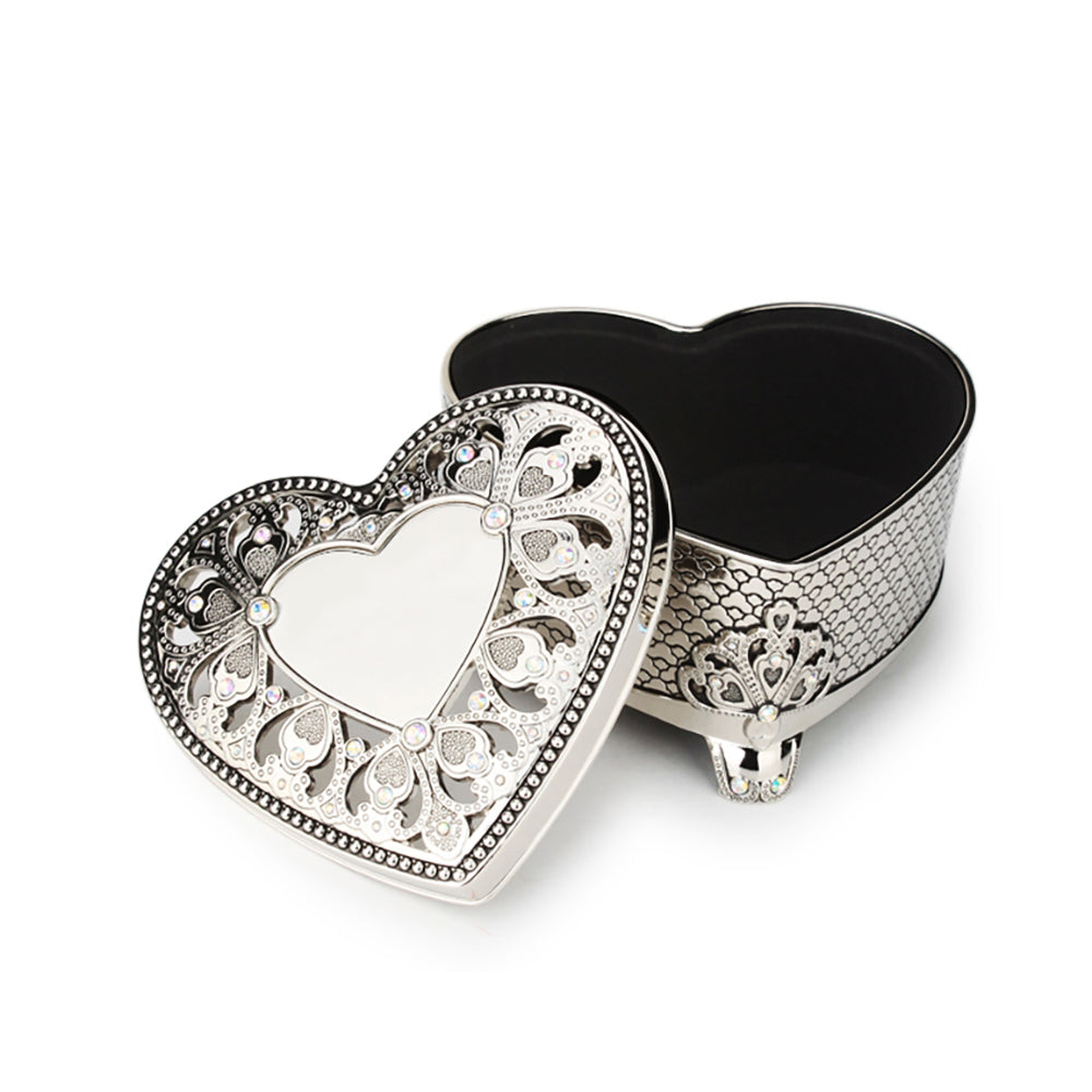 Whitehill Giftware - Heart-shaped Jewellery Box with Stones